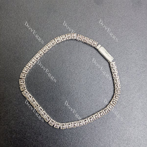 (6.5 inch) Doveggs 3mm round moissanite Tennis bracelet