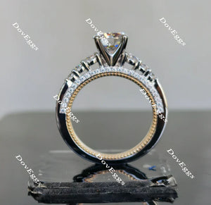 Doveggs side stone channel set engagement ring only semi-mount only(Exclusively to DovEggs Stones)