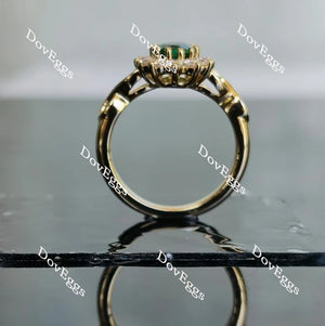 DovEggs floral halo engagement ring only semi-mount only(Exclusively to DovEggs Stones)