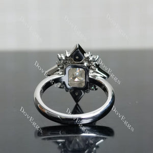 (size 6) Doveggs sterling silver 3ct radiant moissanite engagement ring