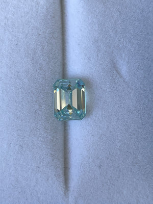 Doveggs emerald 3ct accident color Vivid light blue moissanite loose stone