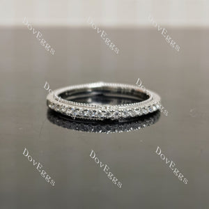 Doveggs oval bezel moissanite bridal set (2 rings)