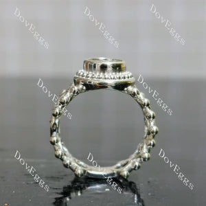 DoveEggs vintage hollow out engagement ring semi-mount only(Exclusively to DovEggs Stones)