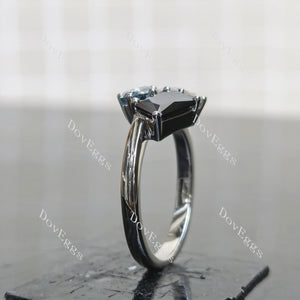 (size 7.5) Doveggs sterling silver pear asscher radiant moissanite engagement ring