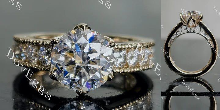 Doveggs Solitaire round full eternity channel set engagement ring semi-mount only(Exclusively to DovEggs Stones) - DovEggs-Seattle