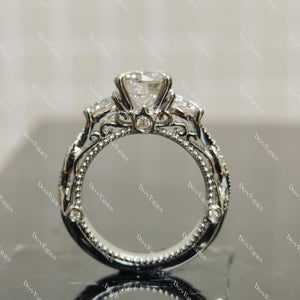 (size5.25) Doveggs 1.5ct round moissanite sterling silver engagement ring