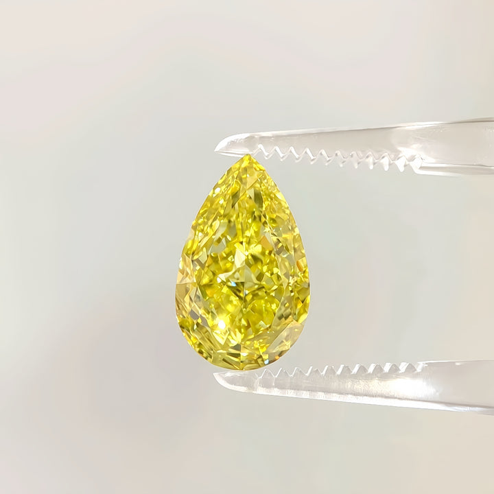 DovEggs 5.01ct pear fancy vivid yellow VS1-LAB GROWN DIAMOND-EV734521031