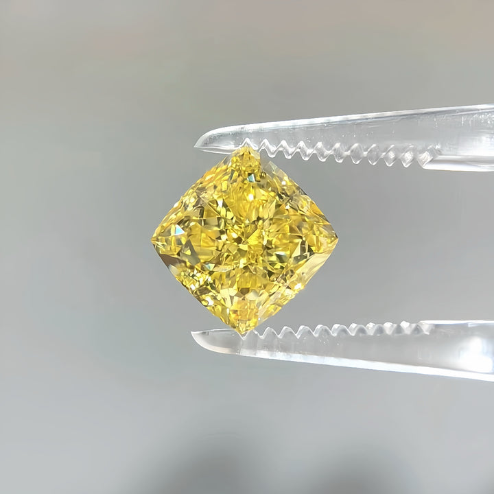 DovEggs 4.03ct cushion fancy intense yellow VS1-LAB GROWN DIAMOND-CPEV708568026