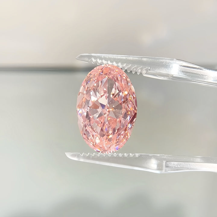 DovEggs 10.03ct oval fancy vivid pink VS1-LAB GROWN DIAMOND-CP737561039