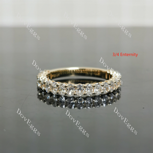 The Megan oval 3/4 eternity pave moissanite/lab grown diamond wedding band-2.3mm band width