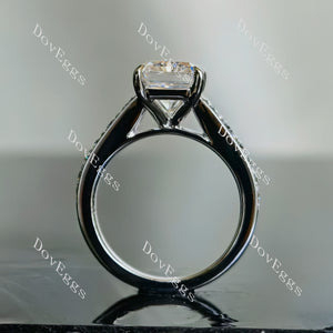 The My Forever radiant half eternity pave moissanite engagement Ring