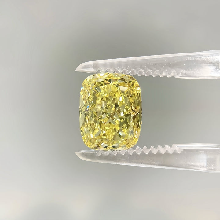DovEggs 3.57ct cushion fancy intense yellow VS1-LAB GROWN DIAMOND-EV745520055