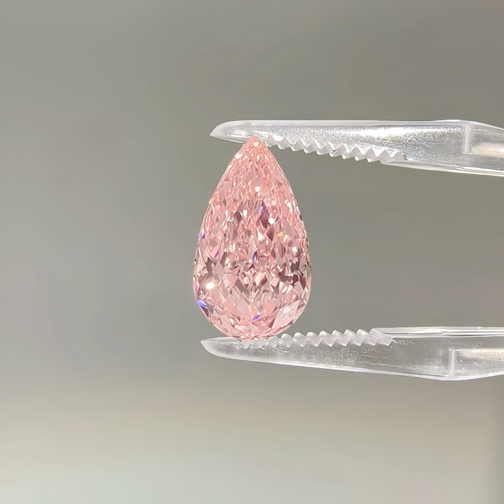 DovEggs 3.97ct pear fancy vivid pink VS1-LAB GROWN DIAMOND-EV713537481