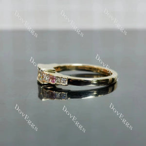Doveggs Princess Bezel Side Stones Lab Grown Diamond Bridal Set (2 rings)