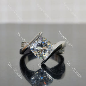 (size 6.5) Doveggs sterling silver 3ct Cushion moissanite engagement ring