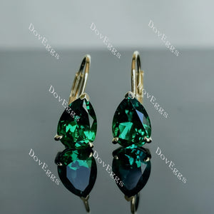 Doveggs pear solitaire colored gem earrings for women