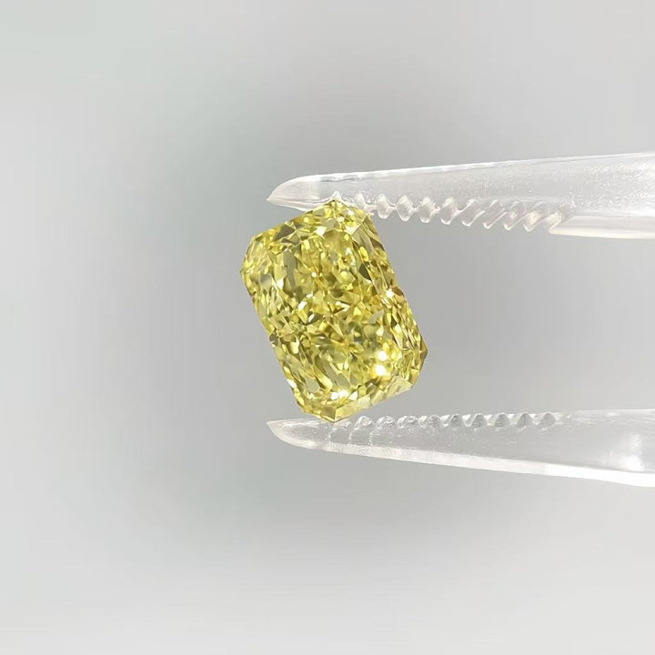 DovEggs 2.55ct radiant fancy vivid yellow VS1-LAB GROWN DIAMOND-EVD729526418