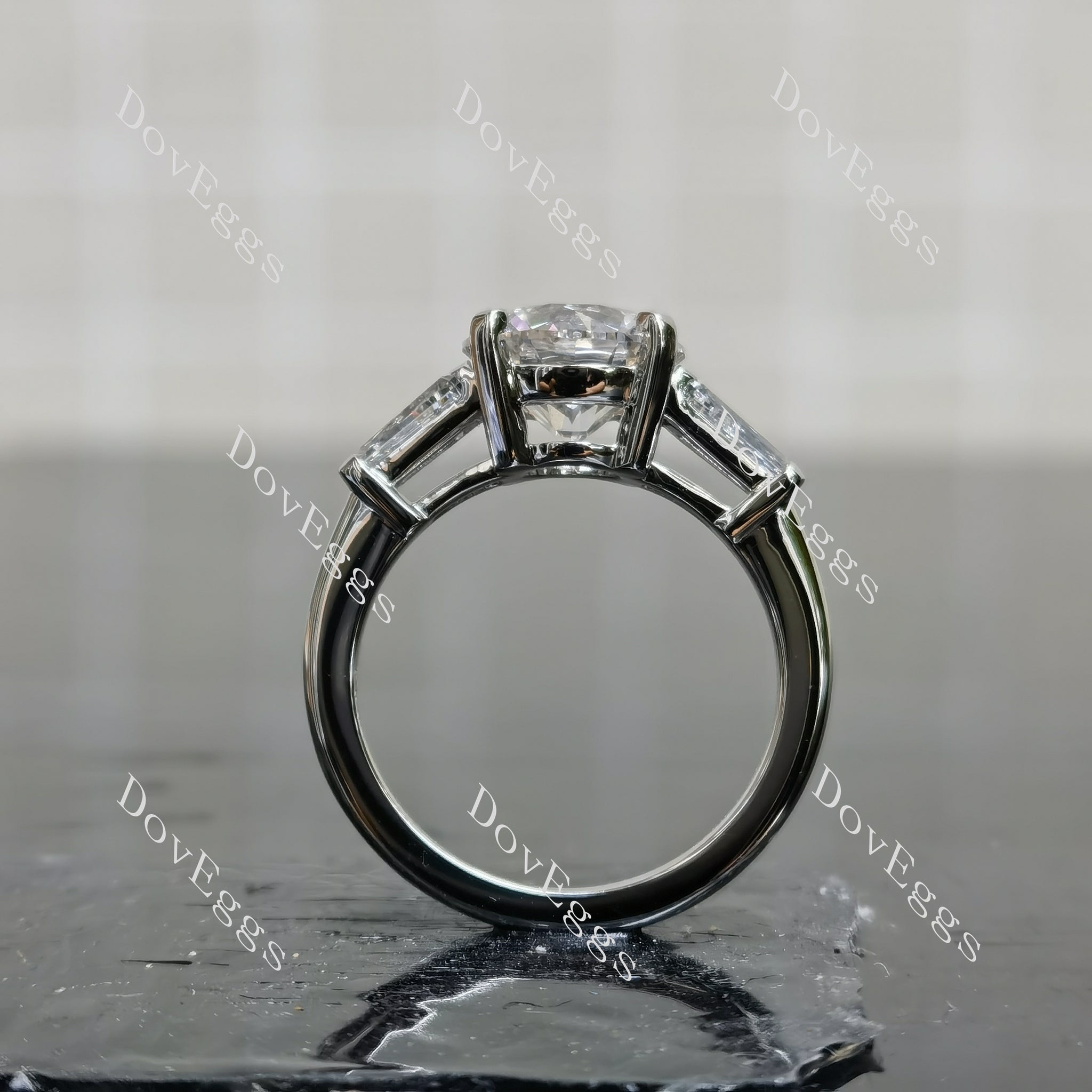 Brenda’s Bliss Round Pave Three Stones Lab Grown Diamond Engagement Ring