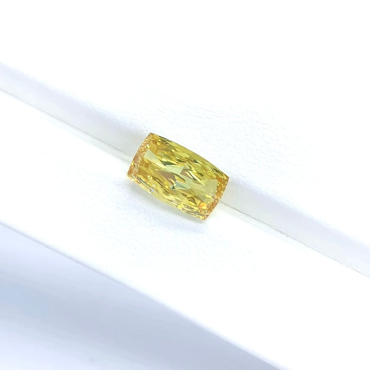 DovEggs 3.03ct cushion fancy vivid yellow VS1-LAB GROWN DIAMOND-EV642428082
