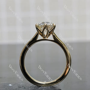 Doveggs round solitaire moissanite engagement ring