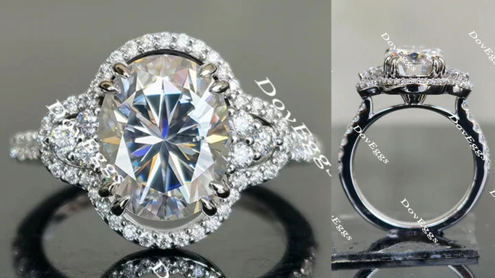 DovEggs bezel floral engagement ring semi-mount only(Exclusively to DovEggs Stones) - DovEggs-Seattle