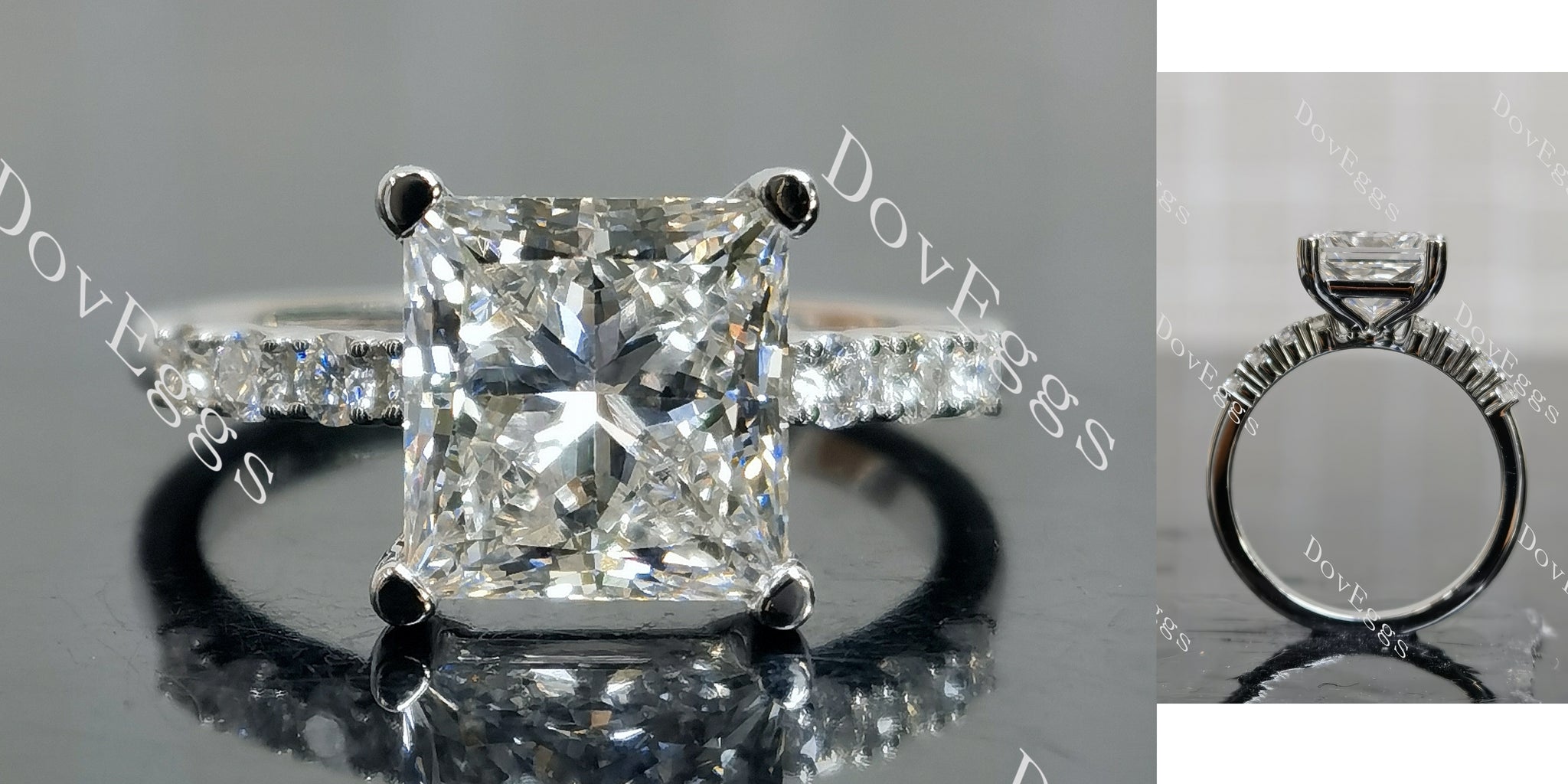 Princess Pave Lab Grown Diamond