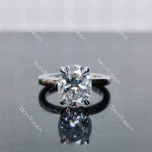 (size 4.75) Doveggs sterling silver 3ct oval moissanite engagement ring