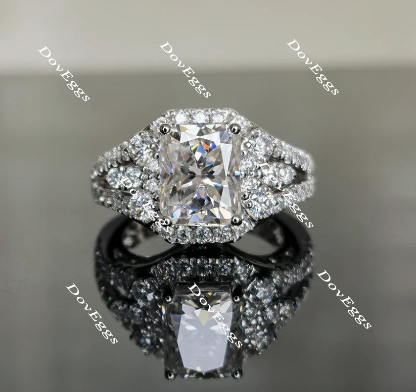 The Janet art deco engagement ring only semi-mount only(Exclusively to DovEggs Stones)