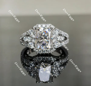 The Janet art deco engagement ring only semi-mount only(Exclusively to DovEggs Stones)
