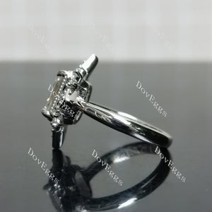 (size 6) Doveggs sterling silver 3ct radiant moissanite engagement ring
