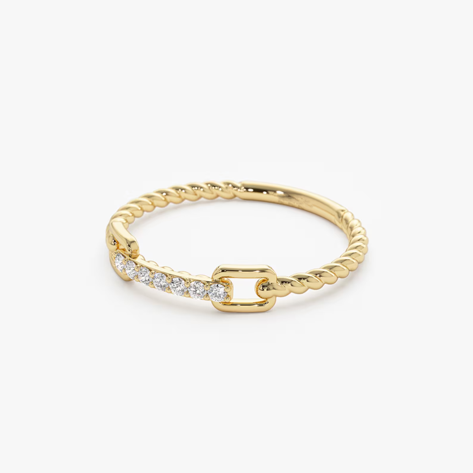 Group Order rope braid stack pave around 0.2cttw round moissanite/colored gem/lab grown diamond wedding band