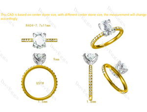 Corona Oval Pave Lab Grown Diamond Engagement Ring