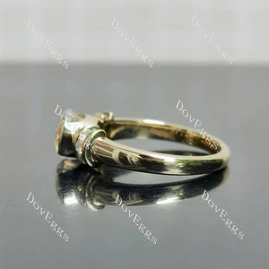 Doveggs bezel vintage engagement ring semi-mount only(Exclusively to DovEggs Stones)