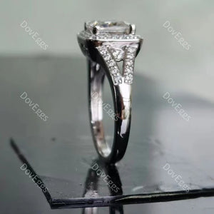 DovEggs halo pave engagement ring only semi-mount only(Exclusively to DovEggs Stones)