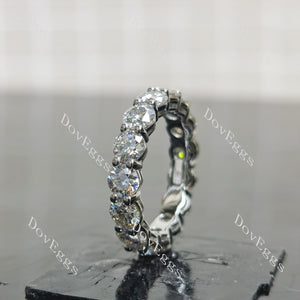 (size 4.75) Doveggs sterling silver Round moissanite wedding band