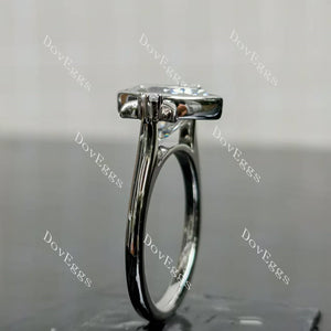 (size 8) Doveggs sterling silver 4ct pear moissanite engagement ring