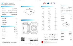 Doveggs 5.023ct radiant F color VS1 Clarity Excellent cut lab diamond stone(certified)