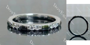 round pave moissanite/ lab grown diamond wedding band