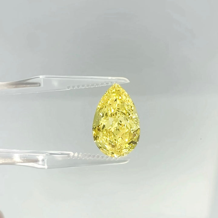 DovEggs 8.05ct pear fancy vivid yellow VS2-LAB GROWN DIAMOND-EVD770681685