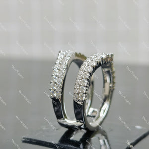 (size #8,#8.25 ) Doveggs sterling silver round moissanite enhancer