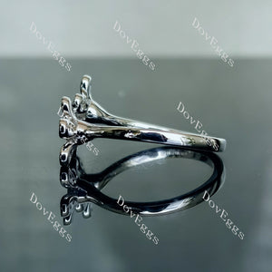 Maisie Daisy floral moissanite/lab grown diamond wedding band-2.0mm band width