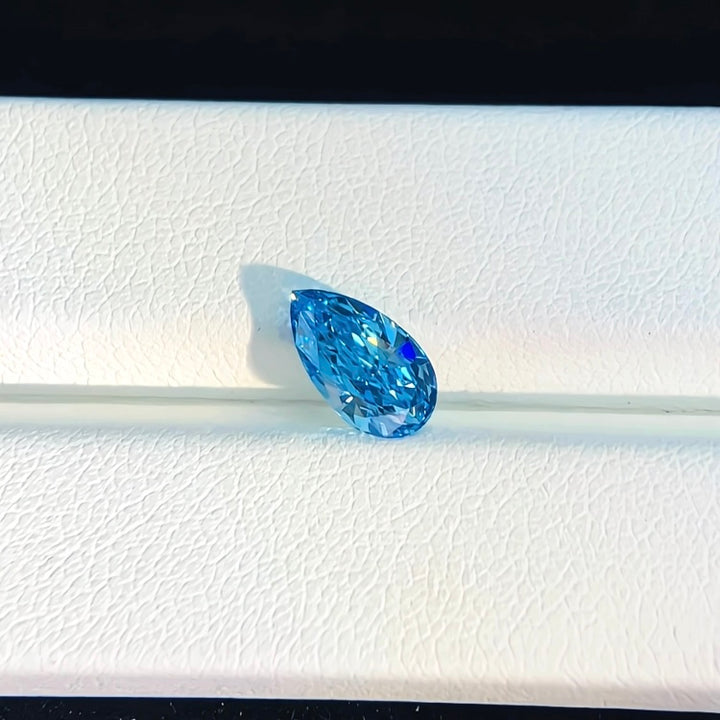DovEggs 1.04ct pear fancy vivid blue VVS1-LAB GROWN DIAMOND-EVD782683084