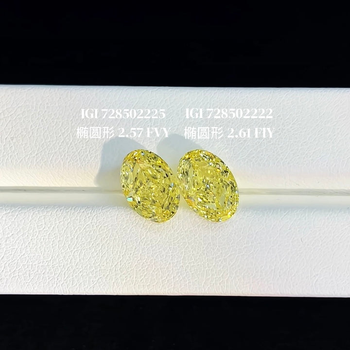 DovEggs 2.61ct oval fancy intense yellow VS1-LAB GROWN DIAMOND-CP728502222