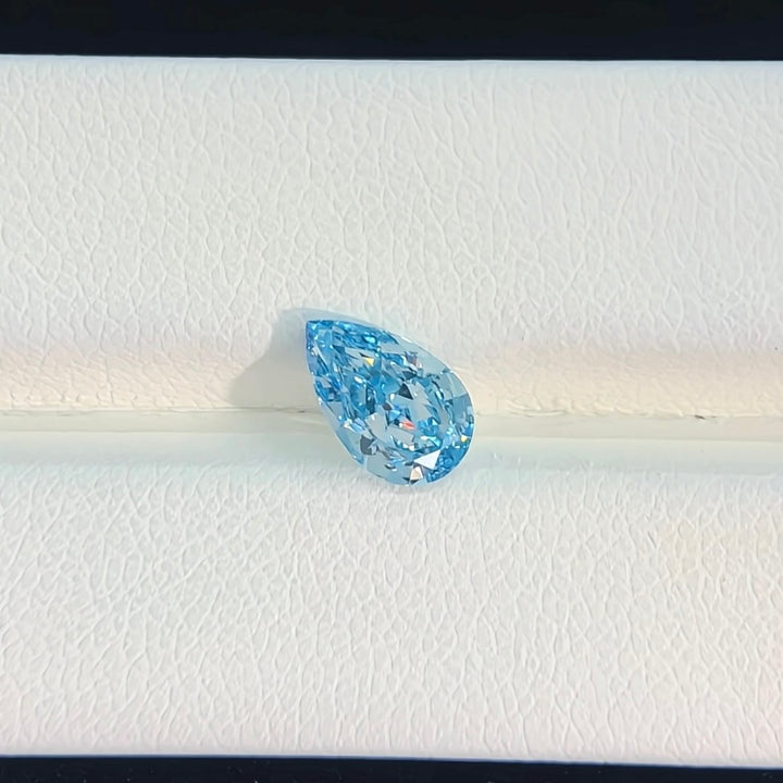 DovEggs 1.06ct pear fancy vivid blue VS2-LAB GROWN DIAMOND-EVD760544119