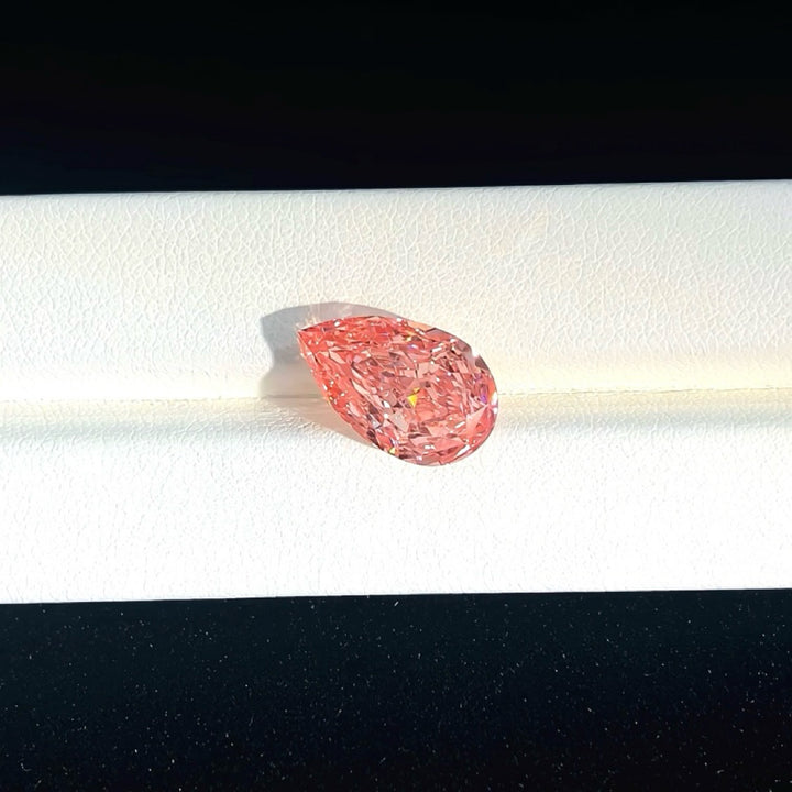DovEggs 5.10ct pear fancy vivid pink VVS2-LAB GROWN DIAMOND-EVD715517848