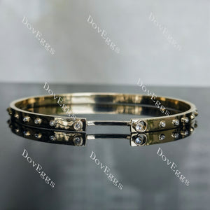 Doveggs round moissanite bangle/bracelet
