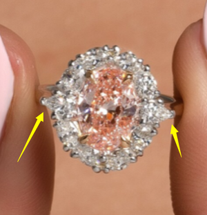 Ring semi mount for 2ct oval stone