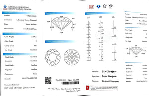 Doveggs 2.076ct Round E Color VS1 Clarity Excellent cut lab diamond stone(certified)