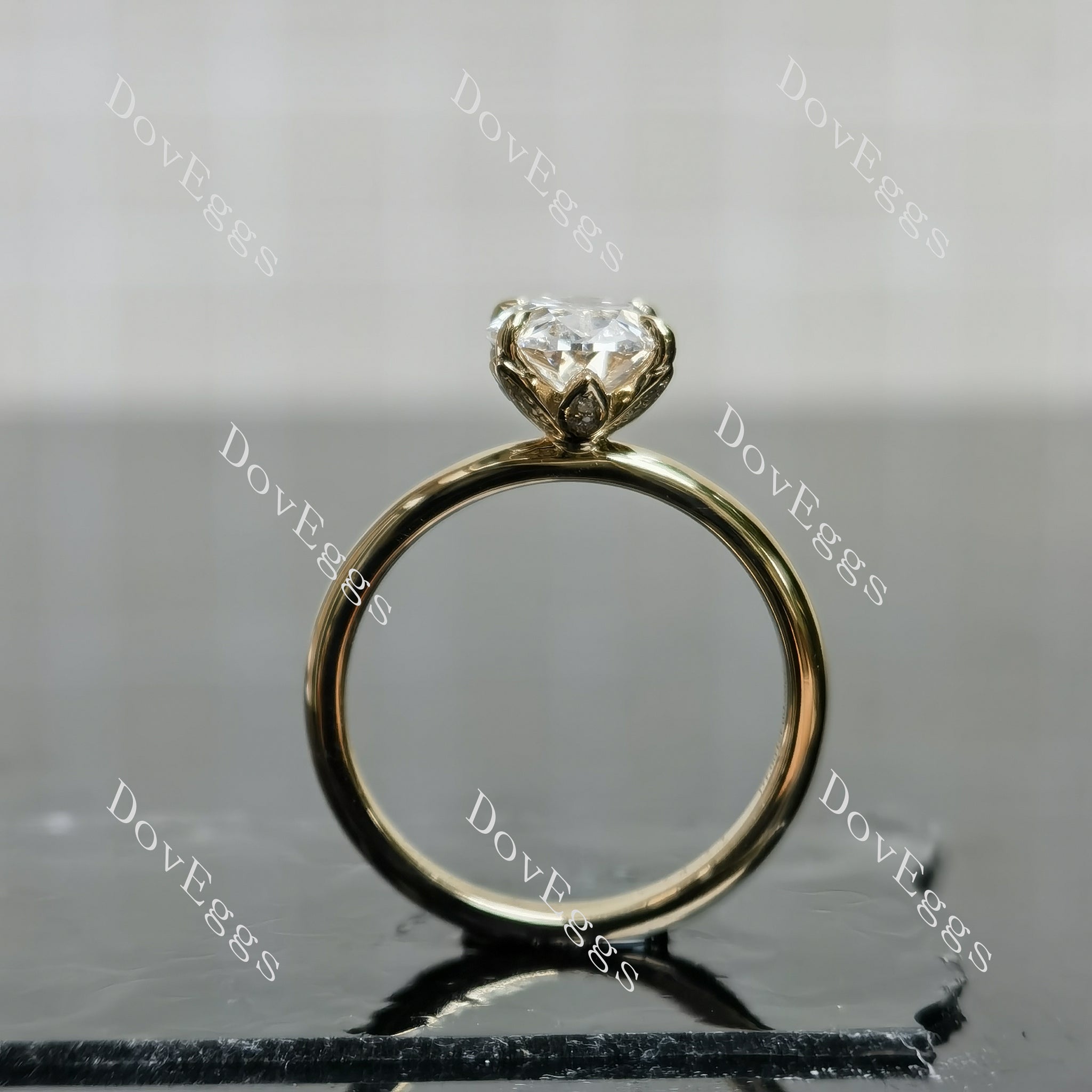 La Rose oval moissanite engagement ring