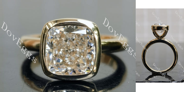 Cushion Bezel Solitaire Lab Grown Diamond 